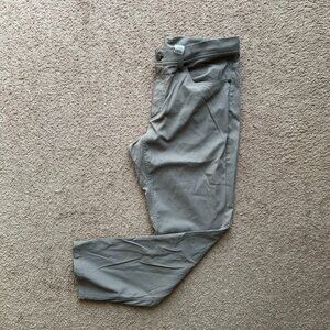 LL Bean Pants Mens 36x30 Mid Rise Nylon Chino Hiking Slash Pocket Grey